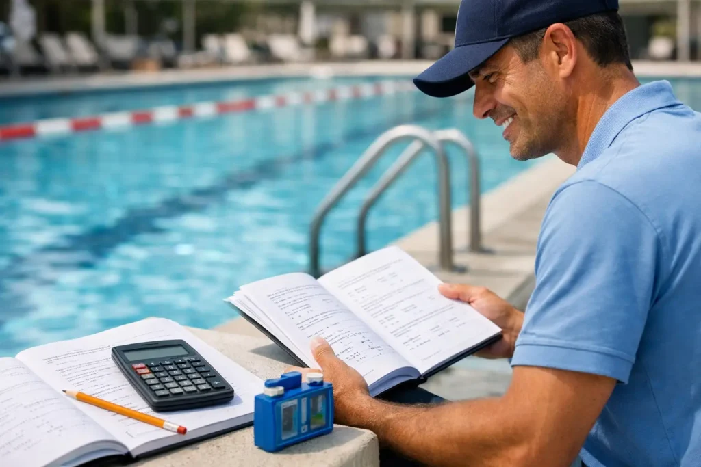 How a Pool Operator Math Workbook Builds Confidence